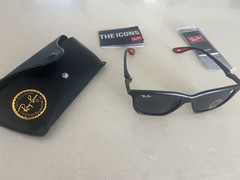 Ray-Ban RB4433M Scuderia Ferrari Matte Black/Dark Grey 54 mm Sunglasses