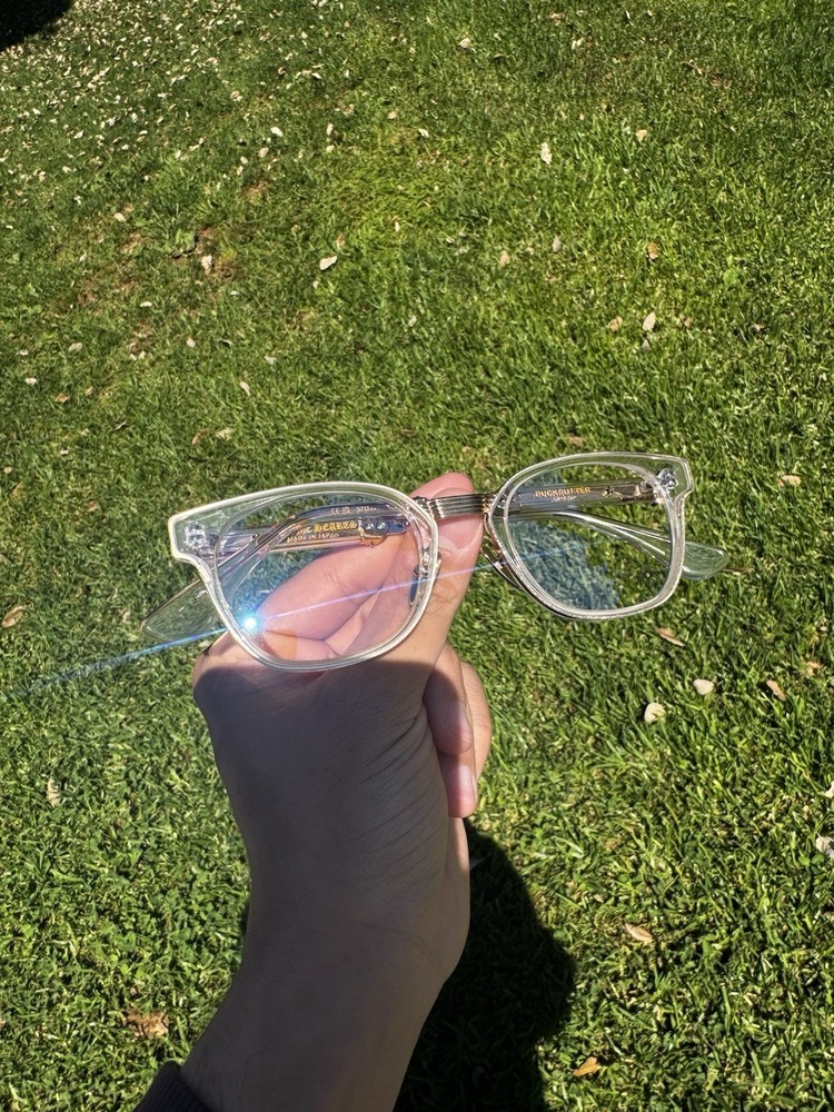 Clear Chrome Hearts Duck Butter Glasses With Case