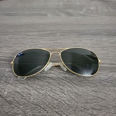 Ray-Ban RB3362 Cockpit Sunglasses 001/GF Gold Metal Frame Black Lens | FREE SHIP