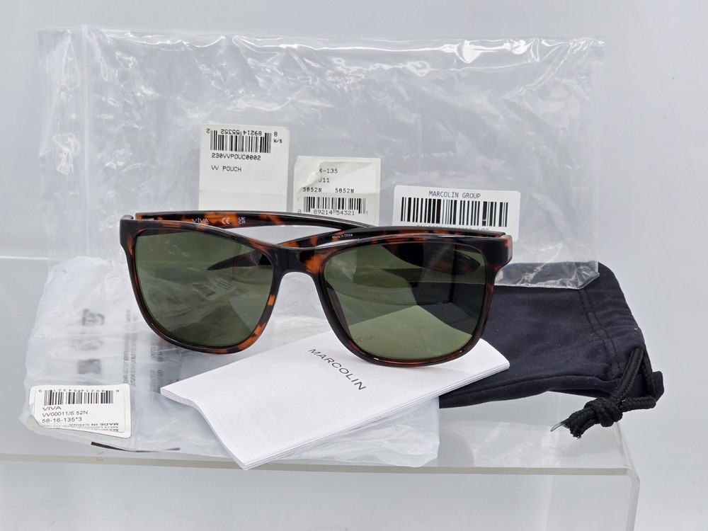 NEW With Tags Marcolin Eyewear Men’s Injected Oval Sunglasses Color Dark Havana
