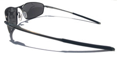 NEW Oakley WHISKER Carbon Metal Alloy POLARIZED Galaxy Chrome Sunglass 4141-01