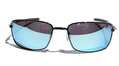 Oakley SQUARE WIRE Titanium Silver w POLARIZED Galaxy Chrome Lens Sunglass 4075