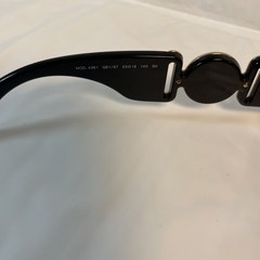 Versace VE4361 Biggie Unisex Black Grey Rectangle Sunglasses Medusa LIMITED