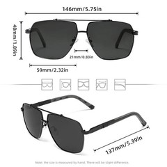 KINGSEVEN Polarized Sunglasses UV400 Square Frame Driving Outdoor Eyewear