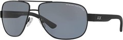 A|X Armani Exchange Men’s AX2012S 606381 Satin Black Polarized Sunglasses