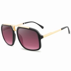 Trendy Sunglasses Men Women Street Wear Retro Style Driving Brown Burgundy Lens