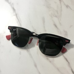 Ray-Ban Scuderia Ferrari Collection Sunglasses RB3807M with Hard Case Black Red