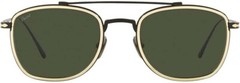 PERSOL SQUARE TITANIUM PILOT GOLD BLACK GREEN SUNGLASSES PO505ST 800831 NEW 50