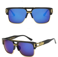 New Men Sunglasses Lentes Designer Black Frame Clear Gold Gafas Sol Women Beach