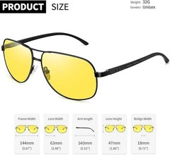 Photochromic Pilot Polarized Sunglasses Men Women Driving Chameleon UV