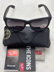 2026 Men’s Sunglasses RB4165 622/T3 55mm Ray-Ban Justin Rubber Black Grey Lens