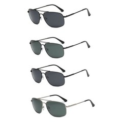 Men’s Sports Polarized Rectangular Sunglasses With Metal Frame Outdoor Shades