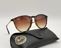RB4171 Ray-Ban Erika Polarized Sunglasses Tortoise Frame Brown Gradient 54mm