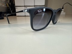 Ray Ban Chris Sunglasses RB 4187 622/8G 5418 145 Rubber Black Gradient Gray #98