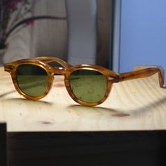 Vintage green glass sunglasses johnny depp sunglass blonde acetate glasses SMALL