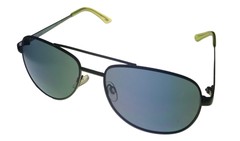 Skechers Mens Shiny Black Aviator Metal Sunglass, Solid Smoke Lens SE8058. 1A