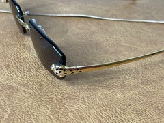 Cartier Panthere CT04940 001 M Rimless Gold Frame Black Lens Sunglasses – 140