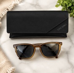 Vincero The Brooks Men’s Square Sunglasses Brown Frame Green Polarized 52-18-140