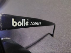 Vintage Bollé 396 D Sunglasses Black Nylon / Pink Mirror Spectra Acrylex France