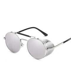 Retro Gothic Steampunk Sunglasses Black, Gold Polarized Metal Frame Glasses