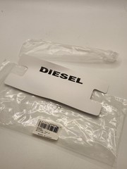Brand New Diesel Round Sunglasses DL0188 Gloss Black Silver Bar 01A 54-17-145 3