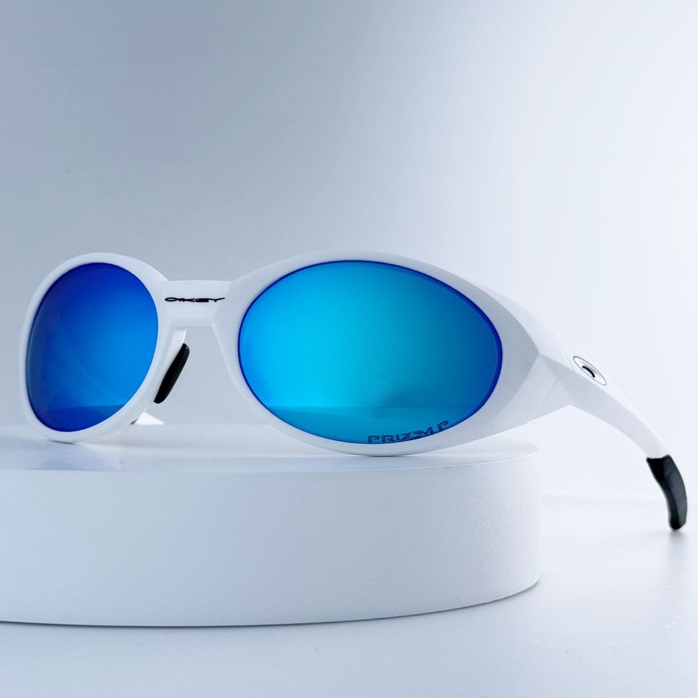 Oakley Eye Jacket Redux OO9438 White Frame Sapphire Iridium Sunglasses