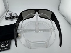 OAKLEY OIL RIG MATTE BLACK W/ SILVER AFTERMARKET POLARIZED SUNGLASSES 03-464 NEW