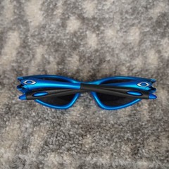 Vintage Oakley Minute 1.0 Sunglasses Metallic Blue Black Iridium Made USA Rare