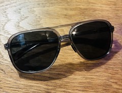 Roka Bandera Sunglasses Crystal Grey Frame Dark Carbon Polarized Lens
