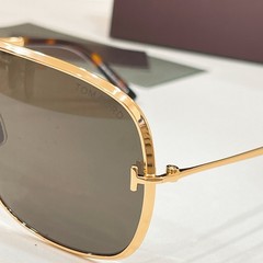 TOM FORD TF1204 Gold-Frame Gray-Lens Aviator Sunglasses 63 11-140