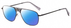 Elton John CONCORDE Unisex Pilot Polarized BIFOCAL Sunglass Gunmetal Black 56 mm