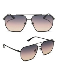 Berkely Oversized Designer Modern Metal Sunglasses for Women | UV400 Protecti…