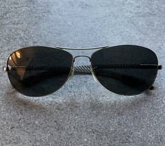 Ray Ban Demo Lens Sunglasses Gunmetal Carbon Fiber Gray RB 8301 56 14 G3