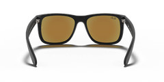Ray-Ban Justin Color Mix Matte Rubber Black / Blue Mirror 54 mm Sunglasses