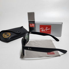 Ray-Ban RB2140 Wayfarer Sunglasses Black Frame Glass Green Lens 50-22 mm US