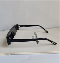 Authentic Balenciaga BB0003S 001 Sunglasses Black Frame Grey Lens 99mm Unisex