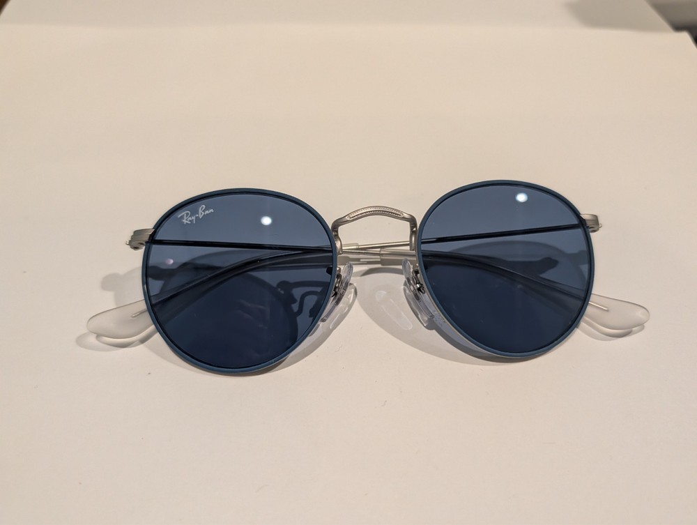 New Ray-Ban Junior Sunglasses RJ9547S 280/80 44mm, Rubber matt gun blue lenses
