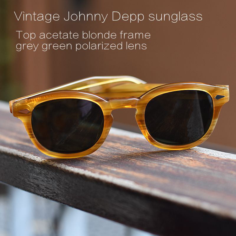 Retro MEN G15 polarized sunglasses Johnny Depp Glasses Women green Sun Glasses L