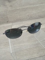 Maui Jim Moku MJ 576 Rimless Black Frame + Neutral Grey Polarized Lenses