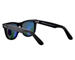 Ray-Ban RB2140 Original Wayfarer Classic Black Frame Polarized Green Lens 54mm