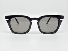 Lowercase Roseland Gloss Black Frame Flat Grey Lens Sunglasses w/ Case 49-22-149