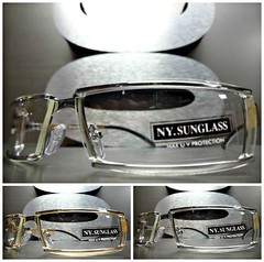 Classy Elegant Modern Contemporary Clear Lens Day Night SUN GLASSES Sleek Frame