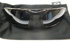 OAKLEY X METAL BADMAN DARK CARBON OO6020-01 BLACK IRIDIUM POLARIZED SUNGLASSES
