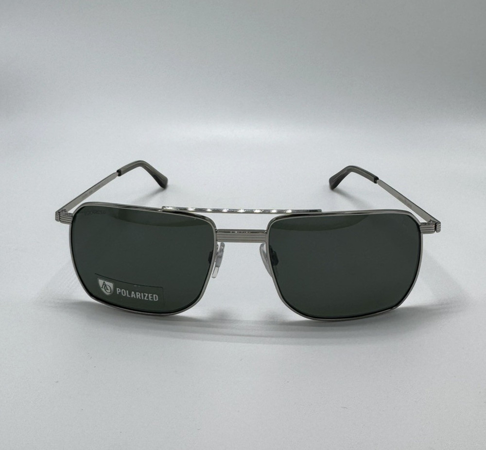American Optical Geoffrey 58-18-145mm Polarized Silver Sunglass Frame NEW
