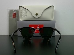 Ray-Ban RB3016 Clubmaster Classic Sunglasses Black & Silver G-15 51mm Never Worn