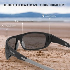 Polarized Sports Sunglasses for Men, Women & Youth UV400 Baseball, Cycling,