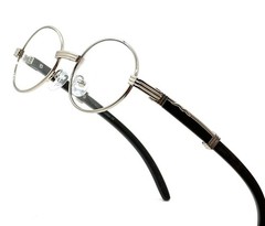 Mens Hip Hop 18k Gold Frame Oval Shape Clear Lens Wood Grain Retro Eye Glasses
