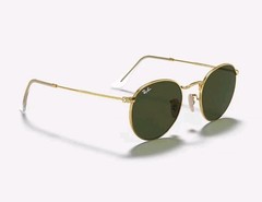 Ray-Ban RB3447 001 50-21 Gold Metal Unisex Sunglasses