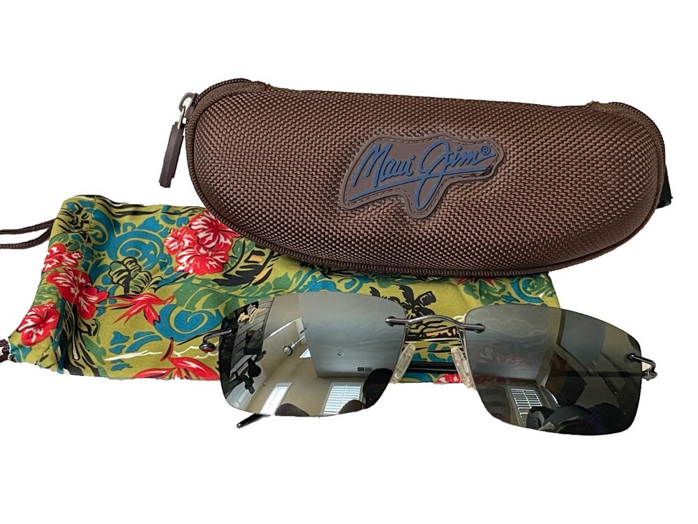 Maui Jim Sunglasses Eyewear Sun Protection 57-18-133 MJ715-06 Made in Japan Case