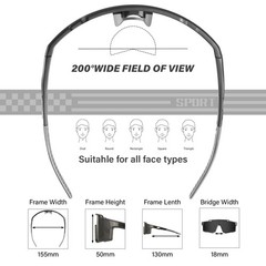 4pcs Polarized Sport Sunglasses for Men Cycling Driving Fishing UV Protection…